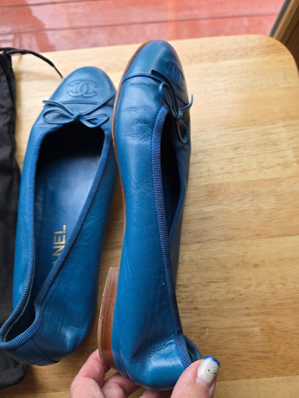 Vintage Chanel Royal Blue Ballet Flats - Picture 9 of 15